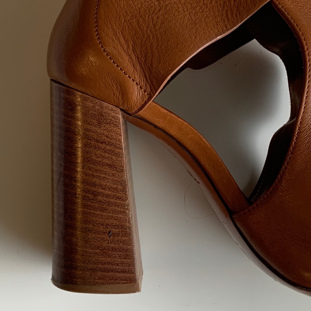 Chloe Millie Peep Toe Buckle Stacked Heel Sandal - Picture 11 of 14
